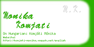 monika komjati business card