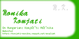 monika komjati business card